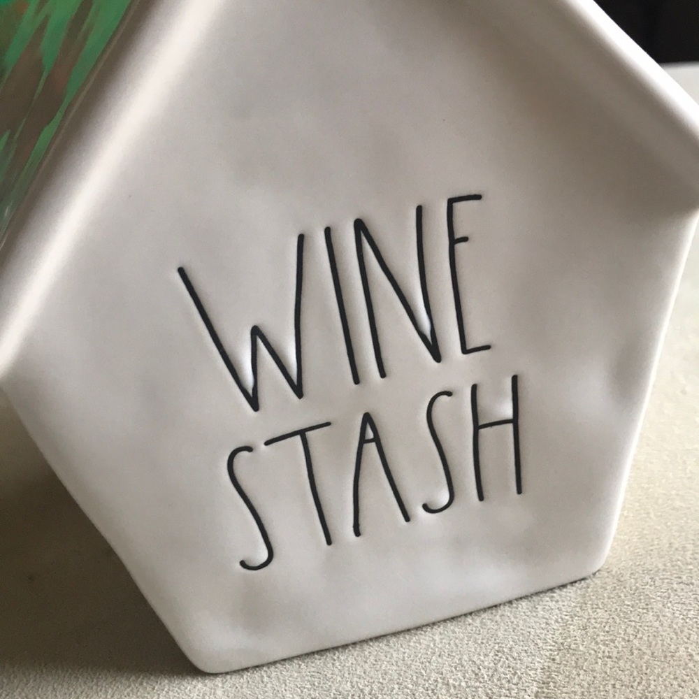RAE DUNN wine stash birdhouse bank
